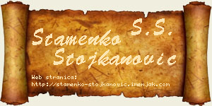 Stamenko Stojkanović vizit kartica